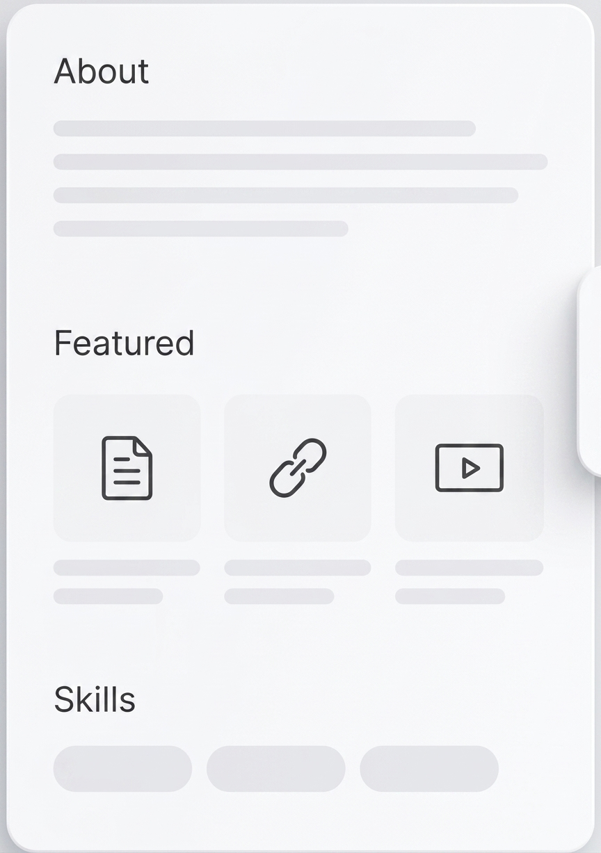 LinkedIn About, Featured and Skills